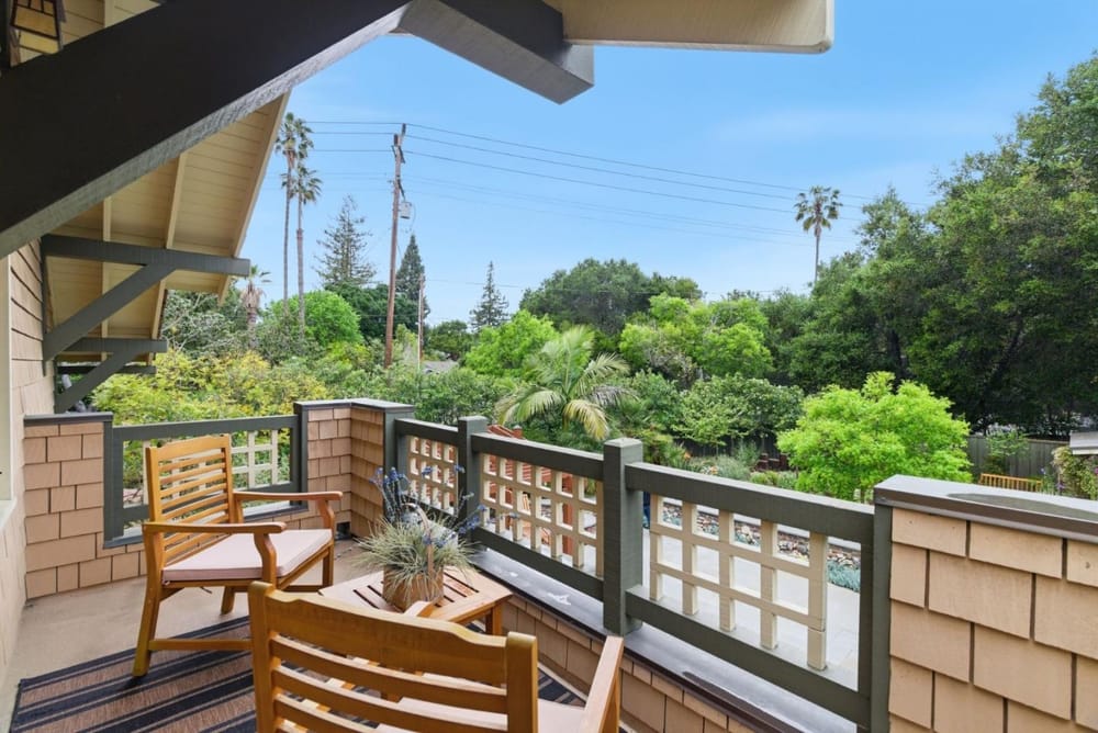 Private office and guest suite above detached garage
